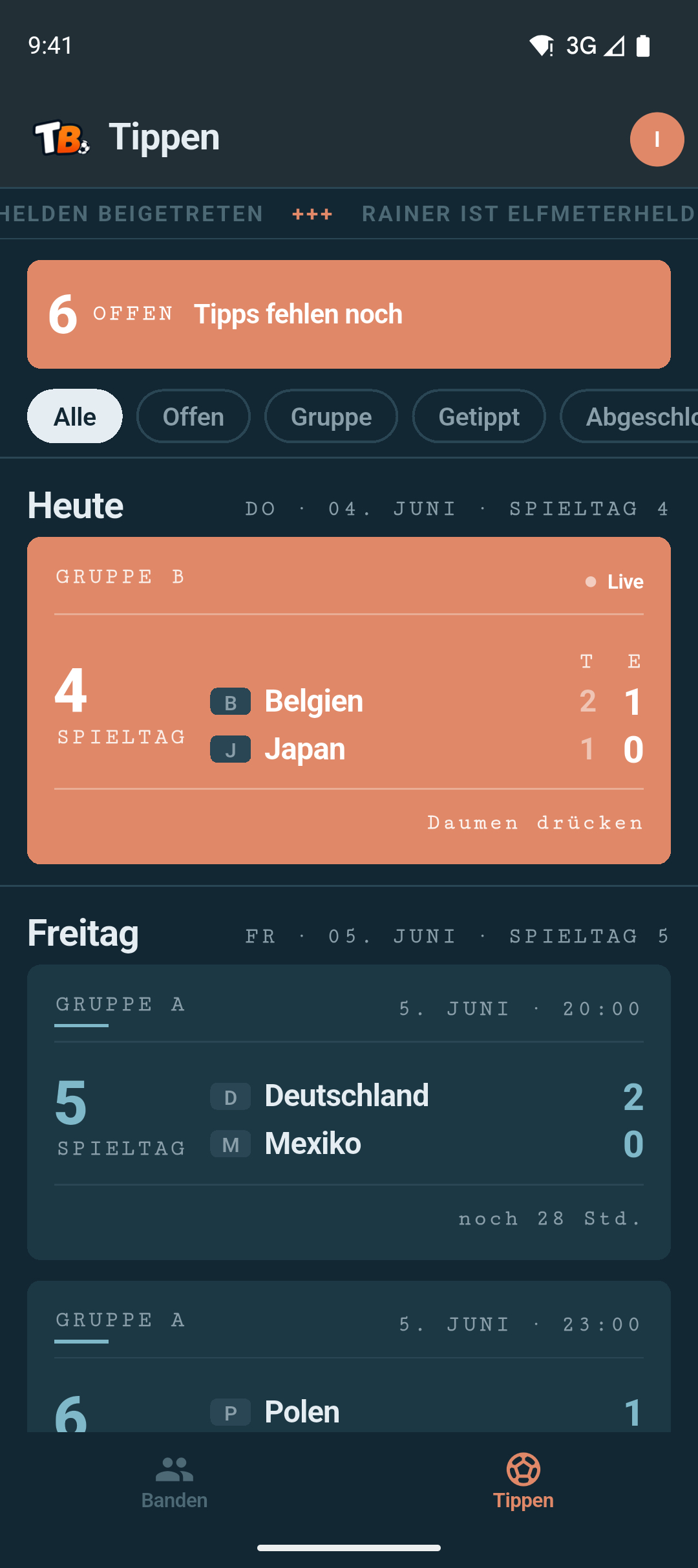 Spielplan